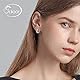 JEROOT Titan Magnettherapie ohrringe für Damen, Creolen Stilvolle runde Ring Magnet Ohrringe aus Sterling mit farblosen Zirkonia-Steinen (3500 gauss) (Weiß B)