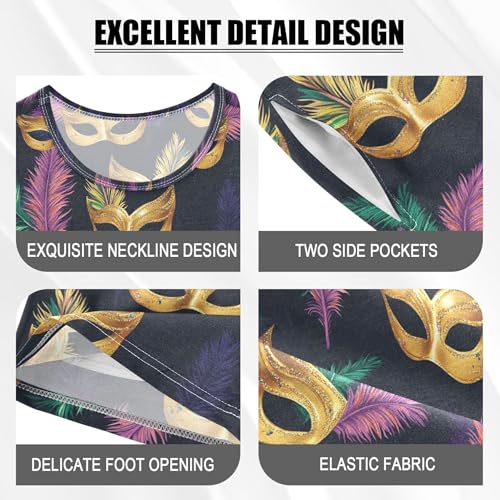 Brazil Mardi Gras Carnival Party Pajama Set Pajamas Sleepwear Nightwear Loungewear Clothes Set B04035234