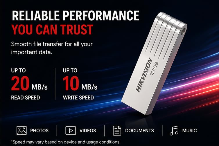 Image of Hikvision M225 128GB USB 2.0 Metal Pen Drive | Compact & Durable Flash Drive for Laptop and PC