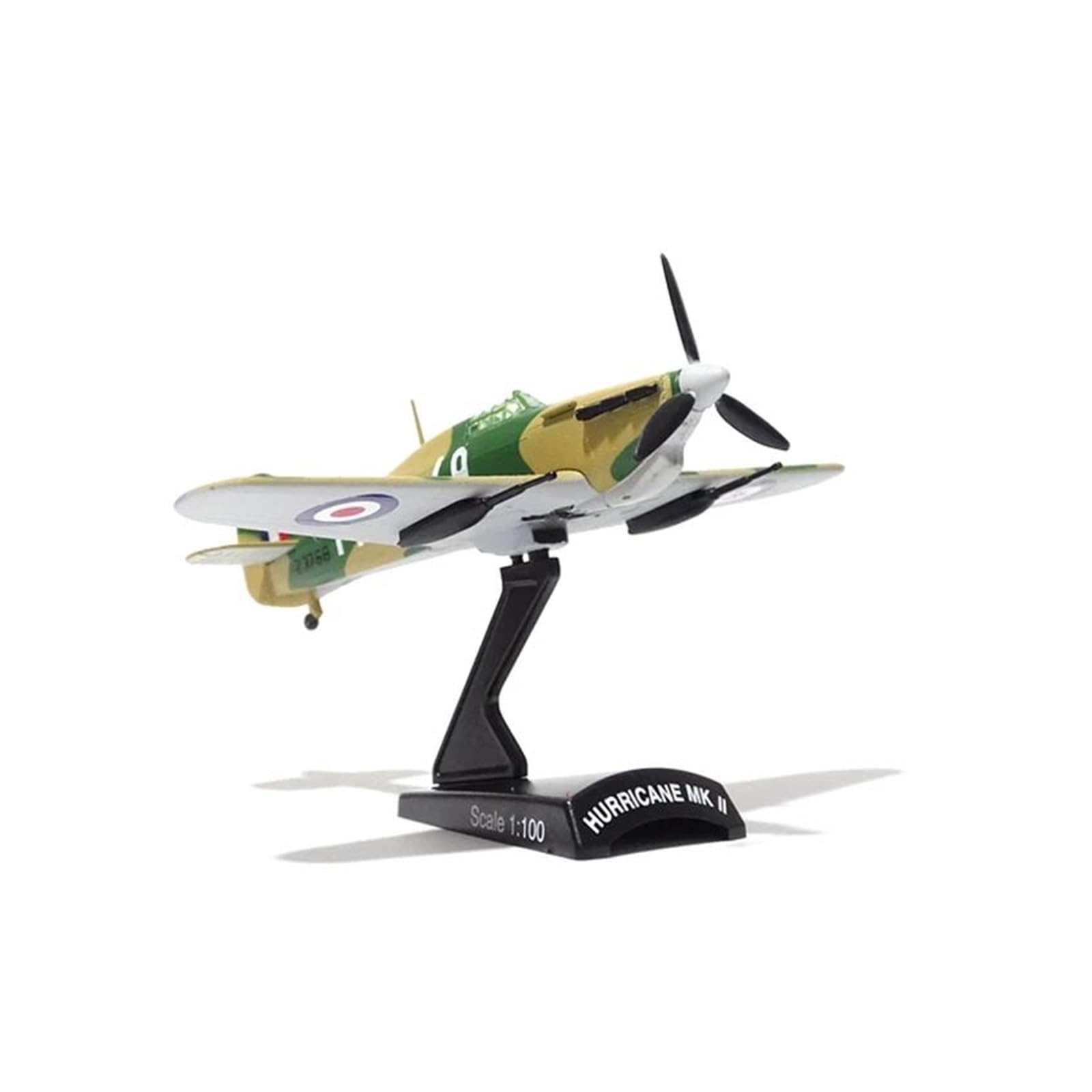 CLMJHG Vintage Classics samolot 1/100 skala Hurricane MKII samolot myśliwiec zabawkowy model dla dorosłych dzieci zabawki na wyświetlacz