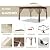 OUTFINE 12'x12' Gazebo Outdoor Pop up Canopy Tent with Curtains and Shelter for Patio, Party & Backyard (Khaki)