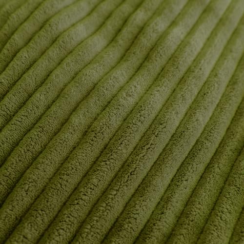 Image of Big Joe Fuf 4Ft Foam Bean Bag Chair with Removable Cover for Kids, Teens, Moss Green, Corded Plush, 4 Foot Large Reading and Gaming Seat