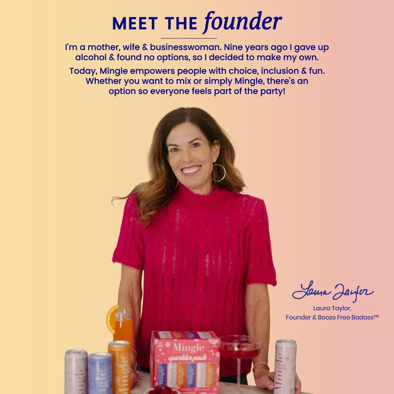 Mingle Mocktails Berry Lemon Bliss, Nootropic Non Alcoholic Drinks with Ashwagandha, L-Theanine, Lion's Mane, Adaptogens, Alcohol Alternative Pre-Mixed Mocktails, Gluten Free Vegan, 12 Pack 12 fl oz