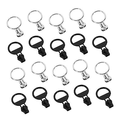Beatifufu 20pcs Zipper Pull Tabs Zipper Fixers for Clothing Backpacks Bags Coats
