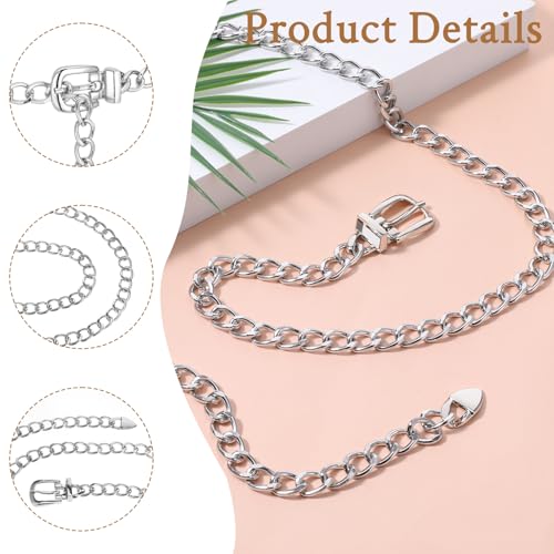 Chain Belt for Women Waist Size 32-37", Metal Waist Chains Belt Adjustable Chain Belts for Dress Jeans2