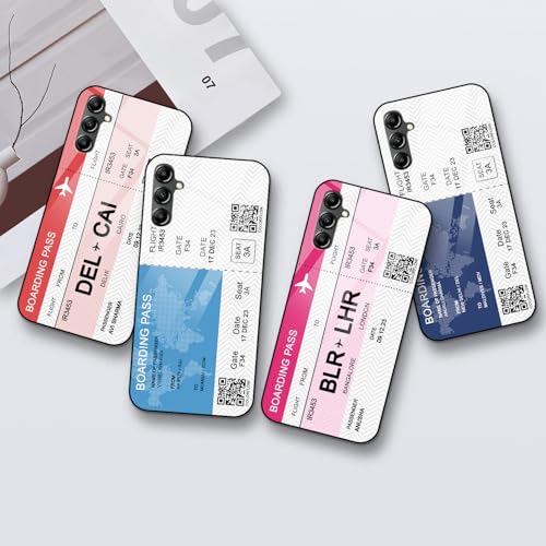 Image of COLORflow Back Cover Compatible with Samsung Galaxy A14 5G / 4G | Boarding Pass Customized | Shockproof TPU Bumper with Camera Protection Back Cover Compatible with Samsung Galaxy A14 5G / 4G