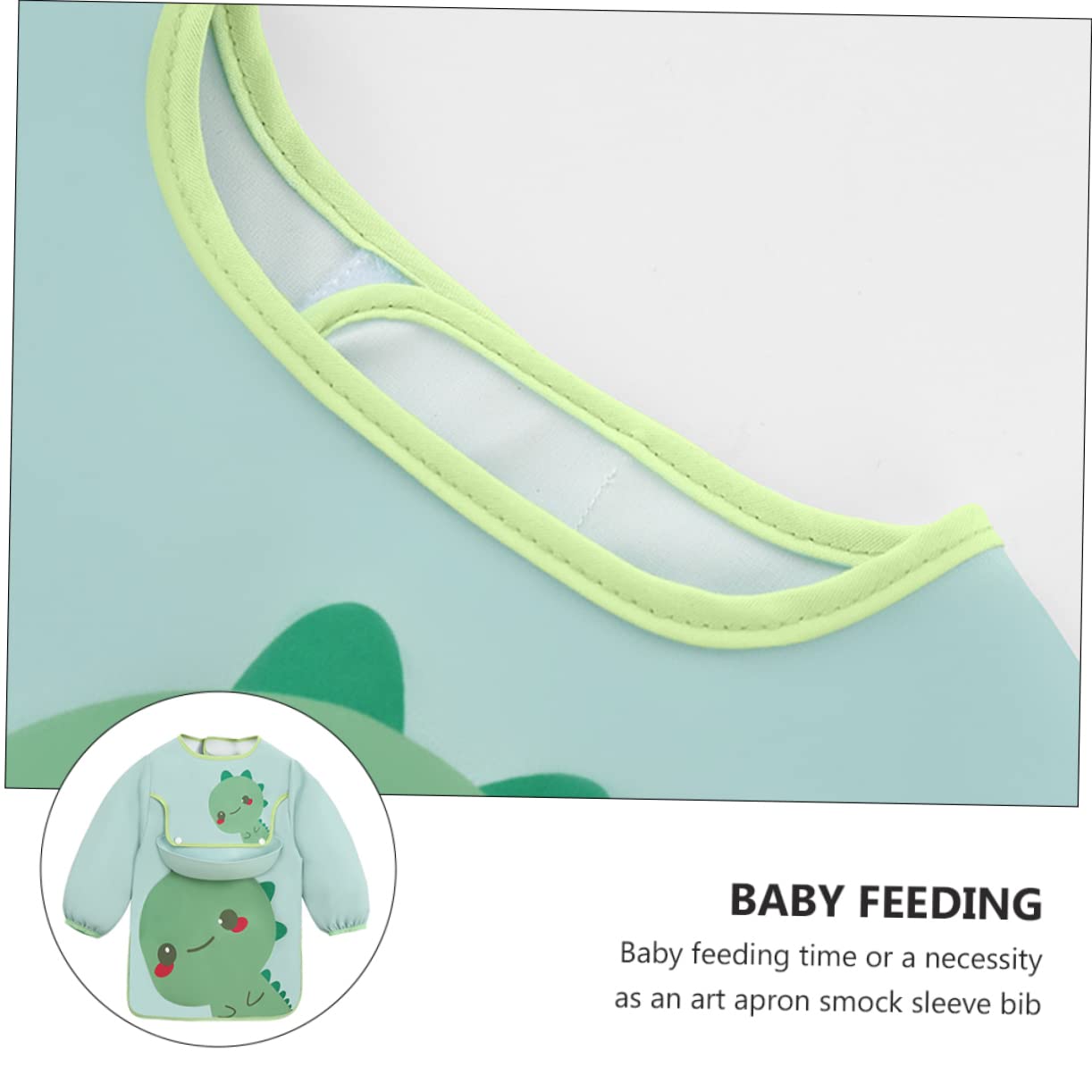 Abaodam 3piezas Babero Para Bebés Delantal De Comida De Limpiar Protección Para Alimentación y Diseño Adorable