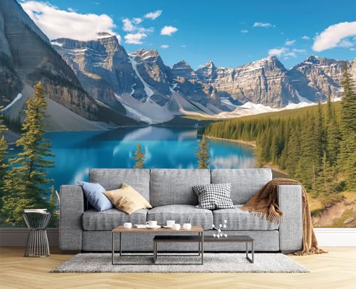 Murales de pared 150x105cm para cubrir imperfecciones con diseño de bosque 3D 4