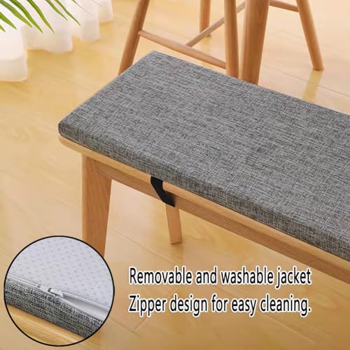 Coussin de banc bleu clair 100x35 cm antidérapant sur mesure