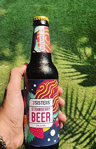 Image of 3Sisters Non Alcoholic Beer - Strawberry Flavor - (Pack of 6 Bottles x 330ml each)