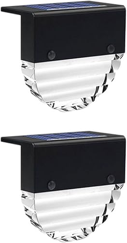 Leimezsty Luz decorativa de jardín Luces solares de valla luz de pared al aire libre Led impermeable cubierta luz paso patio lámpara camino