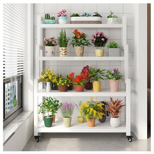 Support à plantes robuste pour balcon et terrasse étagère à fleurs extérieure