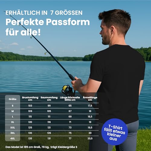 iQ-UV Shirt für Herren mit UPF 50+ Schutz Schwarz XL - Loose Fit Kurzarm Schwimmshirt für Herren mit UV-Schutz - Schnelltrocknendes Surf- & Badeshirt UV für Männer - TÜV & Oeko-TEX 100 geprüft