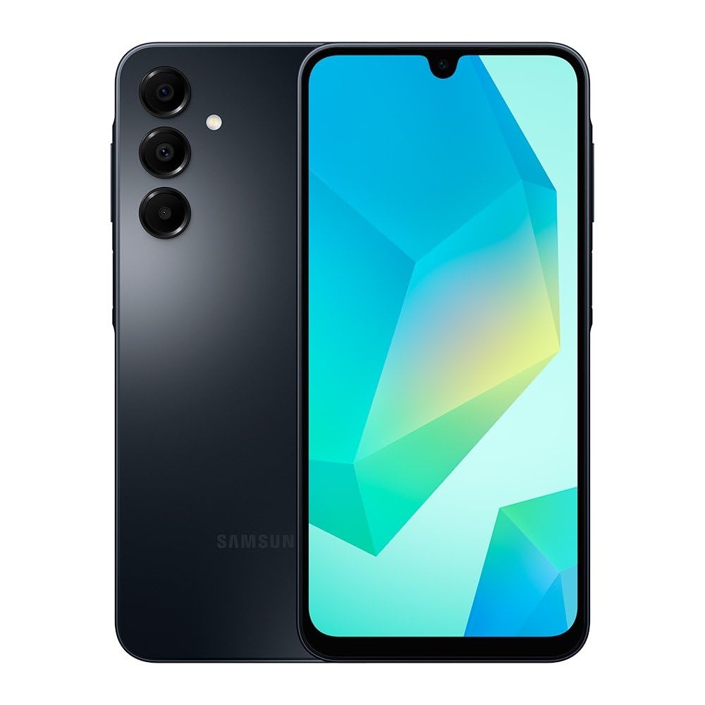 SAMSUNG Galaxy A16 4G Dual SIM (128GB, 2025) 6.7" 90Hz AMOLED, Splash Resistant, 8Core, 50MP Camera (Factory Unlocked International Model for GSM, Global) A165M/DS (25W Fast Charger Bundle, Black)