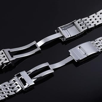 22mm 24mm Silver Stainless Steel Watch Band for Breitling Watch Band for Avengers Navitimer Superocean Bracelets (Color : Stainless Steel Size : 22mm)