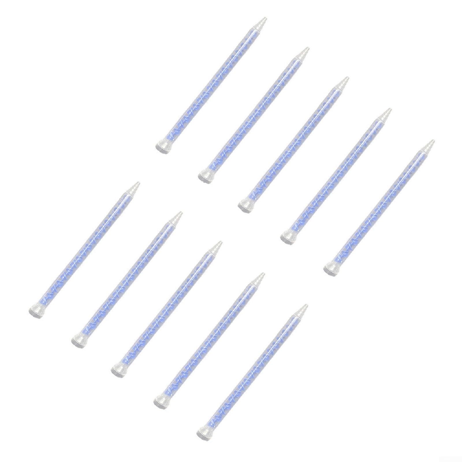 10 Pack 10-18 Mixing Tubes 214mm Length AB Glue Nozzles 18 Sections Pointed Tip 3mm Exit Diameter for Silicone Metal Wood Bonding(C)