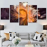 SIGNWIN 5 Panel Canvas Wall ArtAbstract Colorful Decorative ElementsModern Artwork for Home Decorations Ready to Hang - 60
