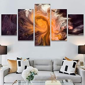 SIGNWIN 5 Panel Canvas Wall ArtAbstract Colorful Decorative...