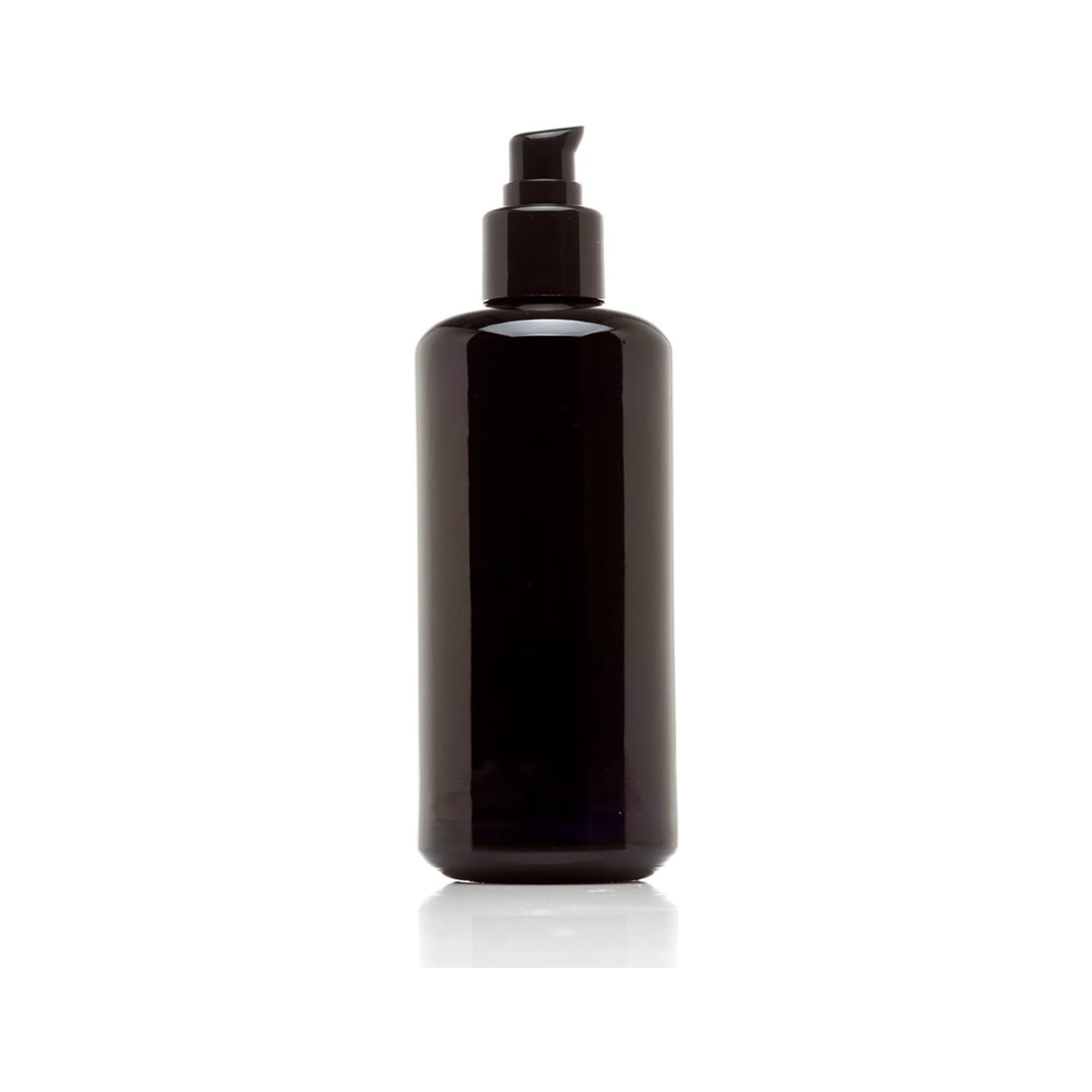 Infinity Jars Ultraviolet Glass Push Pump Bottle 200 Ml (6.8 fl oz) Refillable Containers for Lotion Homemade Cosmetics Make-up Skin Care Cream, Lotion, Shampoo, Conditioner Dispenser Bottles