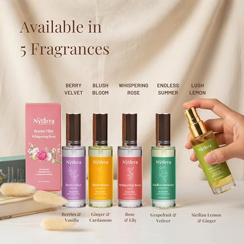 Image of Nytarra Room Mist Spray Lush Lemon | No Alcohol, No Paraben, Non Toxic, Vegan | Air Freshener, Fragrance for Home, Living Room, Washroom, Bedroom, Office | Lemon, Vetiver and Ginger