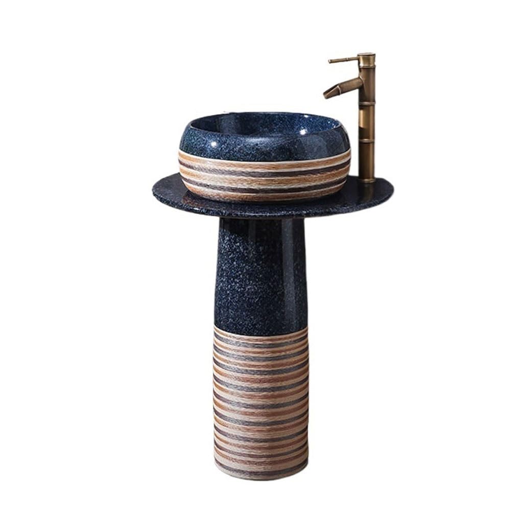 ENGENDER Pedestal Sink Outdoor Wash Basin Column Courtyard Villa Garden Integrated Floor-standing Vertical