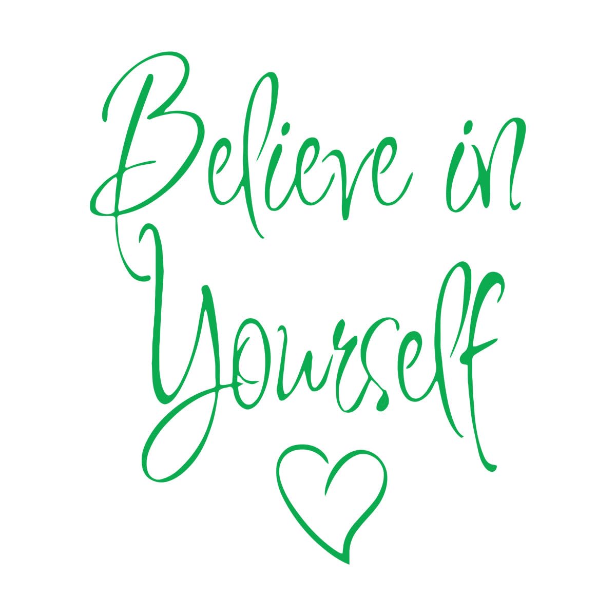 Gym Wall Stickers Inspirational Quotes Believe in Yourself Home Decor Office Classroom Vinyl Window Mirrow Wall Decals Large - 67x57cm — image 1
