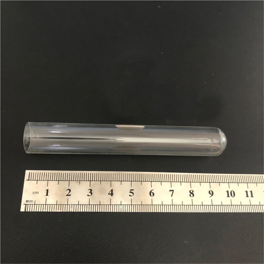 Tubos de almacenamiento de muestras 100 tubos de ensayo vidrio laboratorio 15 x mm, fondo transparente en forma U, volumen 12 ml
