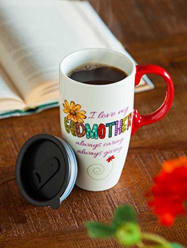 Cypress Home I Love My Godmother Ceramic Coffee Travel Mug With Gift Box 17 Oz #TOP5