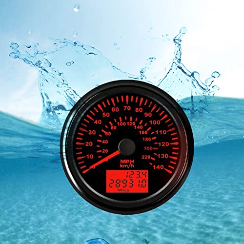 Dunkteam Universal Gps Speedometer Gauge 85Mm 7 Color Backlight 140Mph 220Km/H Trip Counter Digital Odometer For Car Racing Motorcycle 85Mm 12V 24V Waterproof Ip68 #TOP1