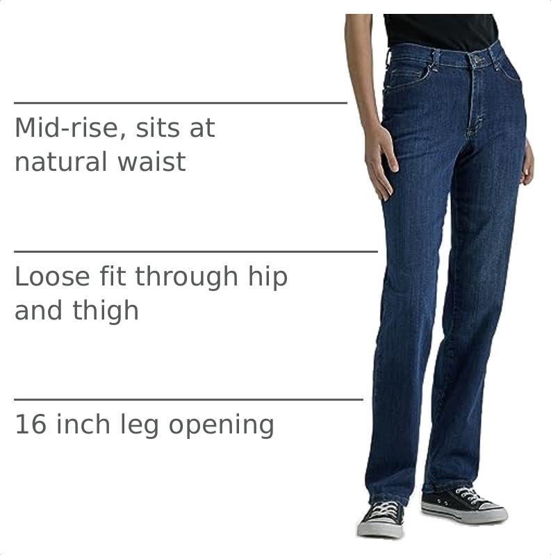 Image of Lee Womens Lee Misses Relaxed Fit Straight Leg Jean
