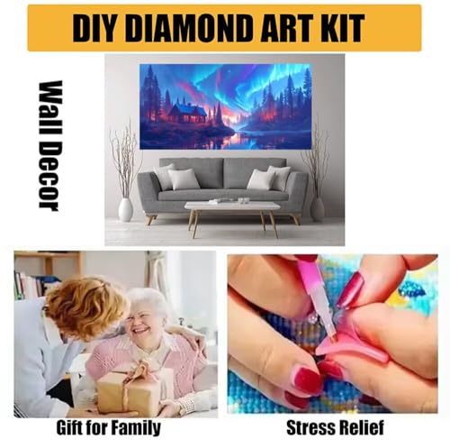 Rhinestone Canvas Broderie pour grands espaces vides muraux