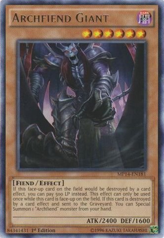 YU-GI-OH! - Archfiend Giant (MP14-EN181) - Mega Pack 2014-1st Edition