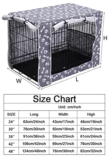 Pethiy Dog Crate Cover Durable Polyester Pet Kennel Cover Universal Fit for Wire Dog Crate - Fits Most 42 inch Dog… - Image 7