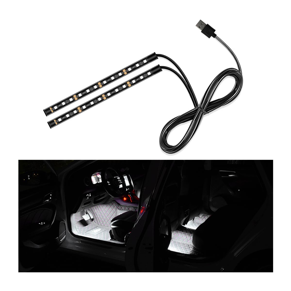 Dash Light Insert Snapklik.com : Yourkar Car LED Strip Light, 24 LED Auto Interior Under ...