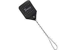 17.5" Leather Fire Swatter - Heavy Duty and Durable Fly Swatter with Metal Handle
