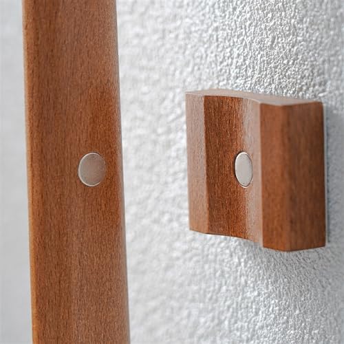 Drewniana łyżka do butów o długości 55 cm z uchwytem i magnesem – łatwe zakładanie i zdejmowanie dla mężczyzn i kobiet – ergonomiczna konstrukcja ułatwiająca zakładanie obuwia (A)