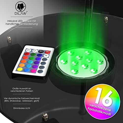 DILAW® Premium Shisha Tisch | Komplettes Set inklusive LED Untersetzer | mit 3 Schlauchhalter | Indoor und Outdoor… – Bild 5