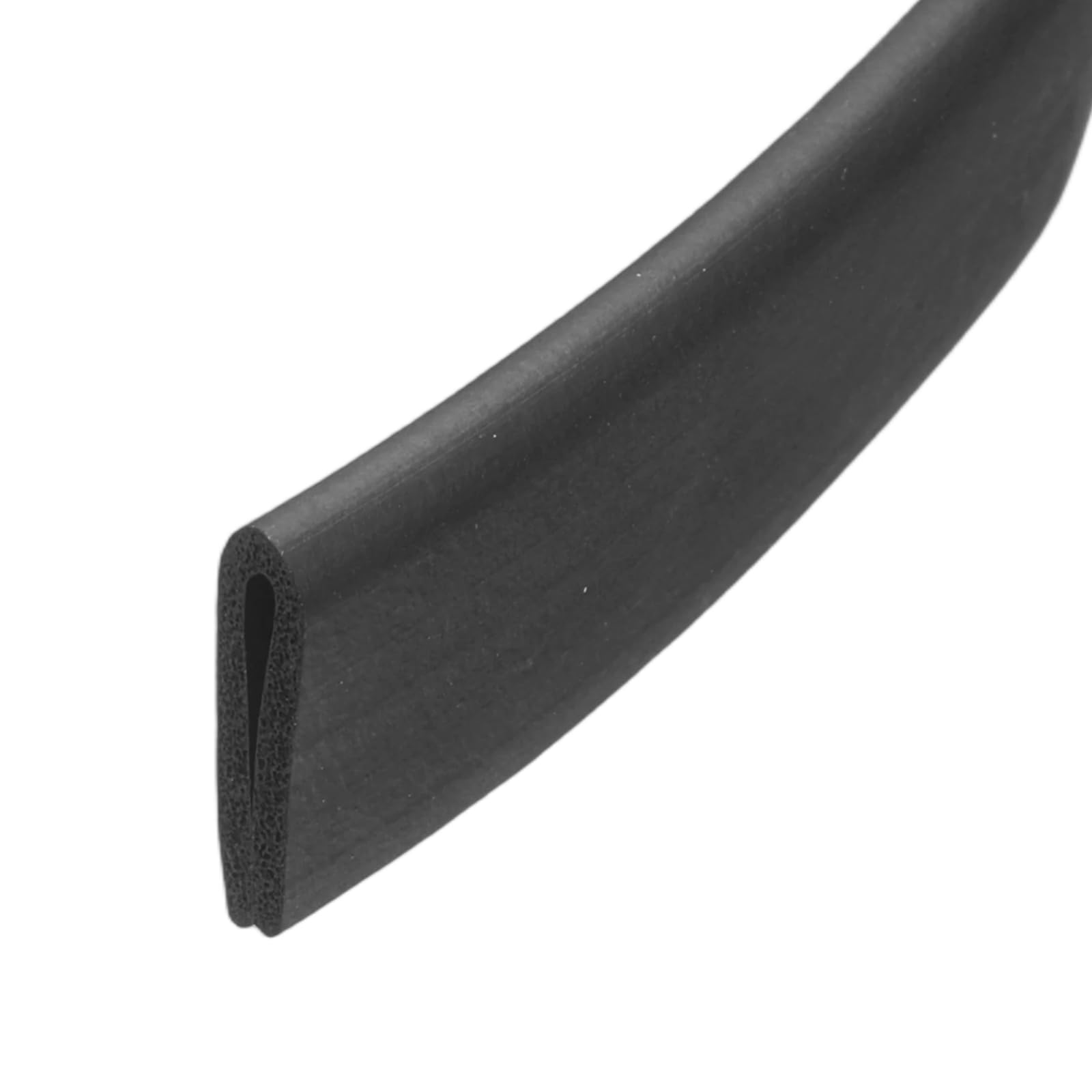 PATIKIL Rubber Edge Trim, 1/16"(2mm) x 3.3Ft Length EPDM U Channel Edge Protector U Shaped Gasket for 0.5-2mm Mirror Glass Protector, Black (6x17mm)