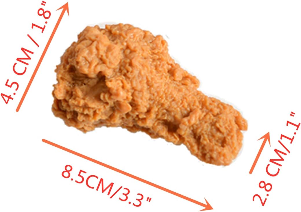 6 PCS Simulated Chicken Legs Fake Fried Chicken Artificial Food Model Fake Lifelike Food Props for Kitchen Home Party Decoration Sample Display Photography Props (Drumsticks)
