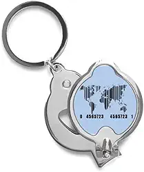 Cortador de unhas de dedo do Múndi Continent Ocean Cortador de aço inoxidável