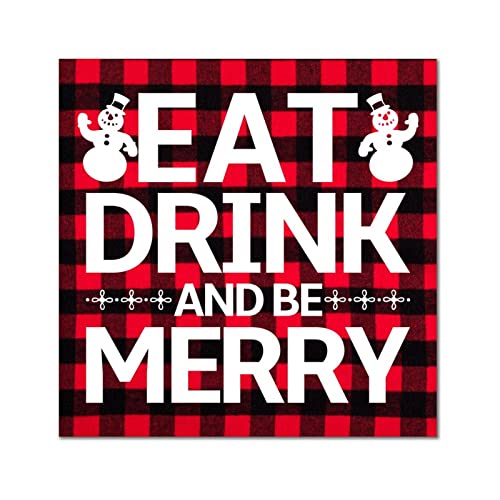 Plaque en bois Eat Drink and Be Merry objet décoration murale suspendre maison
