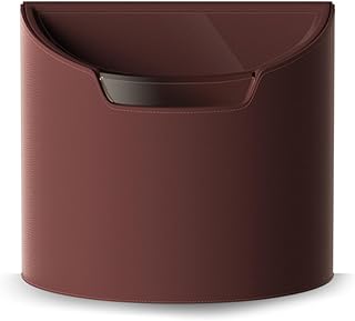 Mini Leakproof Car Trash Bin with Removable Liner (Wine Red) for SUV/Truck