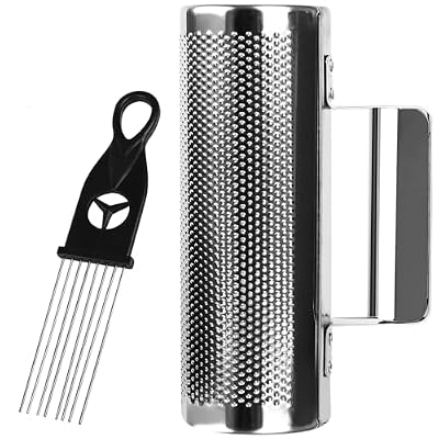 Metal Guiro, 12 4 Stainless Steel Dominicana Guira Shaker, Latin Percussion Guiro with Scraper for Live Performance