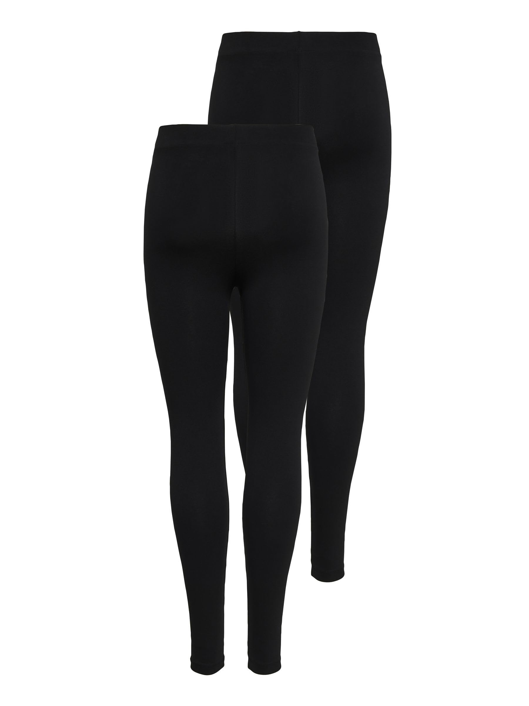 Only Onllive Love New Leggings 2-pk Noos Damskie Legginsy, Czarny, M