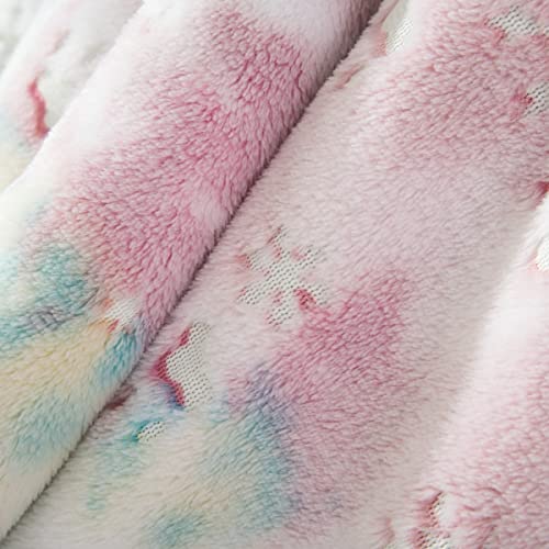Glow In The Dark Animal Paws Blanket, Super Soft Fuzzy Lightweight Luxurious Cozy Warm Fluffy Plush Sherpa Multicolor Microfiber Blanket For Bed Couch Living Room #TOP6