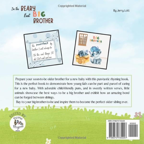 Miniatura 2 de I'm The BEARY Best Big Brother Pun-tastic Rhyming Book to Showcase the Best Ways to be a Big Brother and Forge Strong Bonds Between Siblings