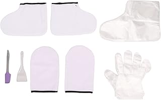 Paraffin Wax Bath Set, Wax Bath Mitts Set Large Brush Purple Spatula Soft Mitts Foot Cover Paraffin Wax Hand Foot Care Set Paraffin Bath Bags Wax Bath Hand Mitts for Home DIY SPA