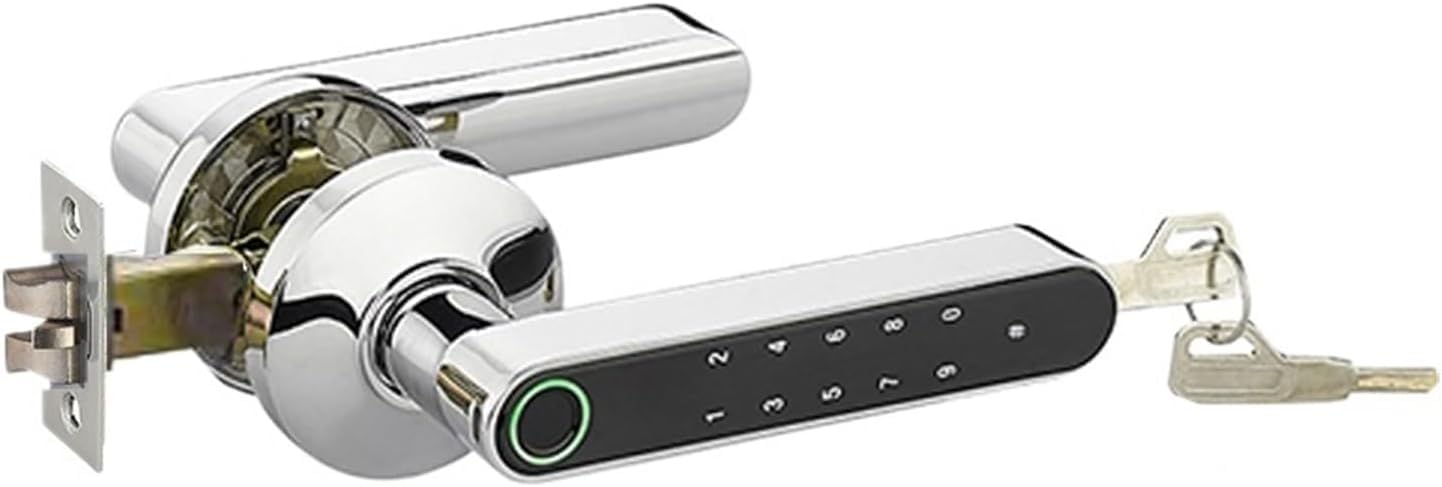 TAREOM Serratura Intelligente Serratura biometrica per Impronte digitali Serratura con Password App Bluetooth codice monouso codice dinamico sblocco Serratura della Maniglia della Porta
