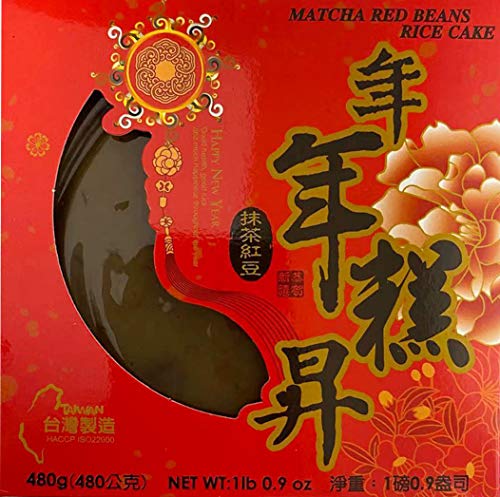 Chinese New Year Glutinous Sticky Rice Cake (Macha Red Bean, 480g)