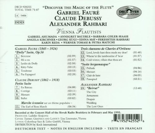 Miniatura 2 de Discover the Magic of the Flute Faure- Dolly Suite, Op. 56 Debussy- Petite Suite Marche Ecossaise Trois Chansons de Charles d'Orleans Suite